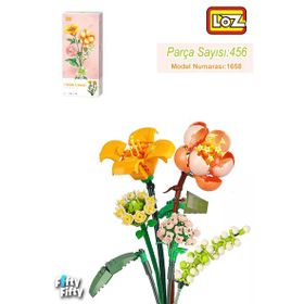 Loz FFLZ-1658 Dekoratif ve Koleksiyonluk Çiçek Buketi 456 Parça Yapım Seti