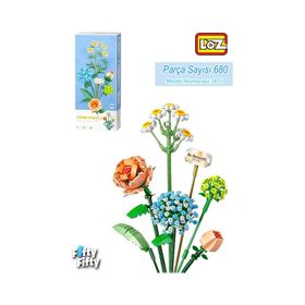 Loz FFLZ-1671 Dekoratif ve Koleksiyonluk Çiçek Buketi 680 Parça Yapım Seti