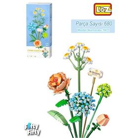 Loz FFLZ-1671 Dekoratif ve Koleksiyonluk Çiçek Buketi 680 Parça Yapım Seti