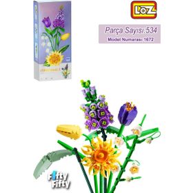 Loz FFLZ-1672 Dekoratif ve Koleksiyonluk Çiçek Buketi 534 Parça Yapım Seti