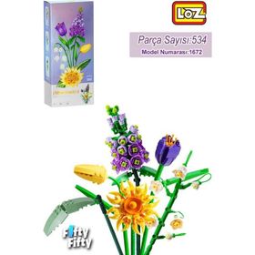 Loz FFLZ-1672 Dekoratif ve Koleksiyonluk Çiçek Buketi 534 Parça Yapım Seti