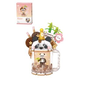 Loz FFLZ-4206 Creative Serisi Panda Figürlü Bardak Modeli 297 Parça Oyuncak Yapım Seti