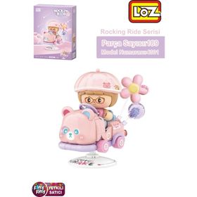 Loz FFLZ-4301 Creative Serisi Sallanan Pembe Panda Modeli 189 Parça Oyuncak Yapım Seti