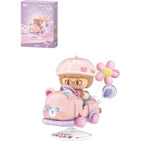 Loz FFLZ-4301 Creative Serisi Sallanan Pembe Panda Modeli 189 Parça Oyuncak Yapım Seti