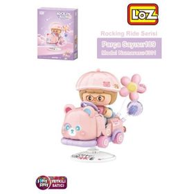 Loz FFLZ-4301 Creative Serisi Sallanan Pembe Panda Modeli 189 Parça Oyuncak Yapım Seti