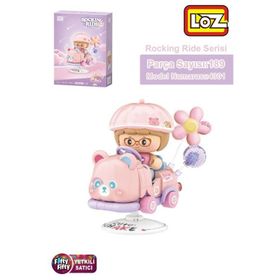 Loz FFLZ-4301 Creative Serisi Sallanan Pembe Panda Modeli 189 Parça Oyuncak Yapım Seti