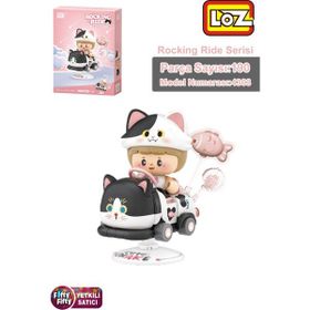 Loz FFLZ-4303 Creative Serisi Sallanan Siyah Beyaz Kedi Modeli 190 Parça Oyuncak Yapım Seti