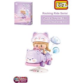 Loz FFLZ-4305 Creative Serisi Sallanan Mor Tilki Modeli 190 Parça Oyuncak Yapım Seti