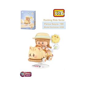 Loz FFLZ-4306 Creative Serisi Sallanan Kahverengi Kedi Modeli 190 Parça Oyuncak Yapım Seti
