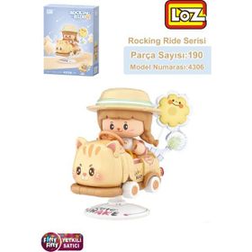 Loz FFLZ-4306 Creative Serisi Sallanan Kahverengi Kedi Modeli 190 Parça Oyuncak Yapım Seti