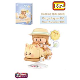 Loz FFLZ-4306 Creative Serisi Sallanan Kahverengi Kedi Modeli 190 Parça Oyuncak Yapım Seti