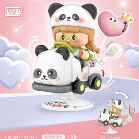 Loz FFLZ-4307 Creative Serisi Sallanan Siyah Beyaz Panda Modeli 188 Parça Oyuncak Yapım Seti
