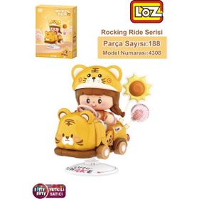 Loz FFLZ-4308 Creative Serisi Sallanan Kahverengi Kaplan Modeli 188 Parça Oyuncak Yapım Seti