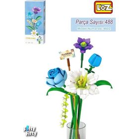 Loz FFLZ-4602 Dekoratif ve Koleksiyonluk 488 Parça Çiçek Modeli Yapım Seti