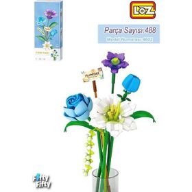 Loz FFLZ-4602 Dekoratif ve Koleksiyonluk 488 Parça Çiçek Modeli Yapım Seti