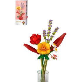 Loz FFLZ-4603 Dekoratif ve Koleksiyonluk Çiçek Buketi 574 Parça Yapım Seti