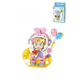 Loz FFLZ-8828 Micro Block Serisi Pembe Astronot 410 Parça Oyuncak Yapım Seti