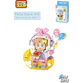 Loz FFLZ-8828 Micro Block Serisi Pembe Astronot 410 Parça Oyuncak Yapım Seti