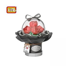 Loz LZ-1300 Block Ledli Kırmızı Gül Buketi 305 Parça Oyuncak Yapım Seti