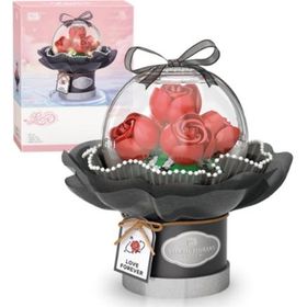 Loz LZ-1300 Block Ledli Kırmızı Gül Buketi 305 Parça Oyuncak Yapım Seti