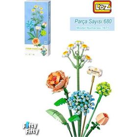 Loz LZ-1671 680 Parça Çiçek Blok Yapım Oyuncak