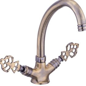 LPD Antik Kuğu Osmanlı Lüx Pirinç Lavabo Bataryası