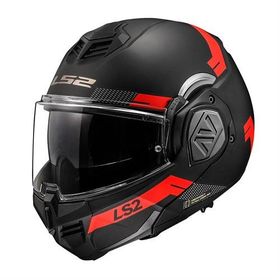 LS2 Advant Bend Çene Açılır Siyah Kırmızı Motosiklet Kaskı