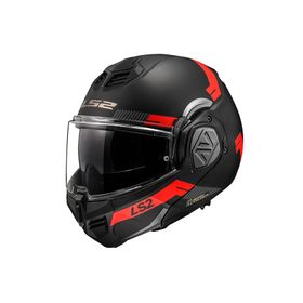 LS2 Advant Bend Çene Açılır Siyah Kırmızı Motosiklet Kaskı