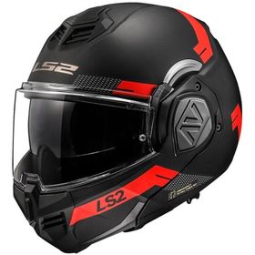 LS2 Advant Bend Çene Açılır Siyah Kırmızı Motosiklet Kaskı