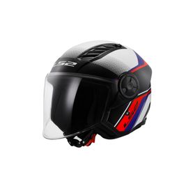 LS2 Airflow 2 Rush Beyaz Mavi Kırmızı Kask