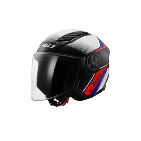 LS2 Airflow 2 Rush Beyaz Mavi Kırmızı Kask