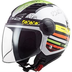 LS2 Airflow Ronnie Açık Mor Beyaz Motosiklet Kaskı