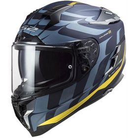 LS2 Challanger C Flames Full Face Mavi Motosiklet Kaskı