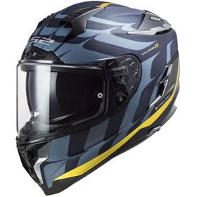 LS2 Challanger C Flames Full Face Mavi Motosiklet Kaskı