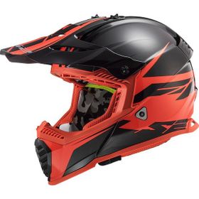 LS2 Fast Evo Roar Mat Siyah-Kırmızı Kask