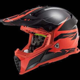LS2 Fast Evo Roar Mat Siyah-Kırmızı Kask