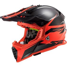 LS2 Fast Evo Roar Mat Siyah-Kırmızı Kask