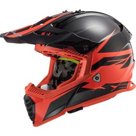LS2 Fast Evo Roar Mat Siyah-Kırmızı Kask
