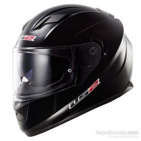 LS2 FF320 Stream Güneş Vizörlü Parlak Siyah Kapalı Motosiklet Kask