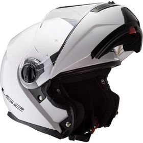 LS2 FF325 Strobe Çeneden Açılır Beyaz Motorsiklet Kaskı