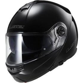 LS2 FF325 Strobe Çeneden Açılır Parlak Siyah Motorsiklet Kaskı