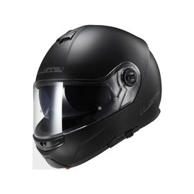 LS2 FF325 Strobe Çeneden Açılır Parlak Siyah Motorsiklet Kaskı