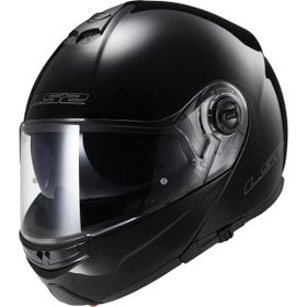 LS2 FF325 Strobe Çeneden Açılır Parlak Siyah Motorsiklet Kaskı