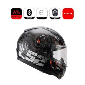 LS2 FF353 Rapid II Claw Black Motor Kaskı
