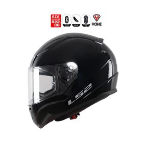 LS2 FF353 Rapid II Solid Gloss Black Motor Kaskı