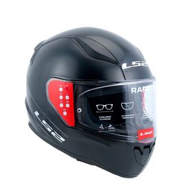 LS2 FF353 Rapid II Solid Gloss Black Motor Kaskı
