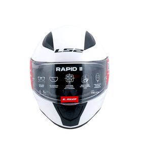 LS2 FF353 Rapid II Solid White Motor Kaskı
