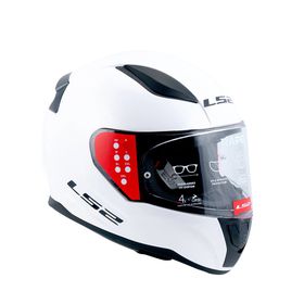 LS2 FF353 Rapid II Solid White Motor Kaskı