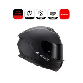 LS2 FF808 Matt Black Stream II Motor Kaskı
