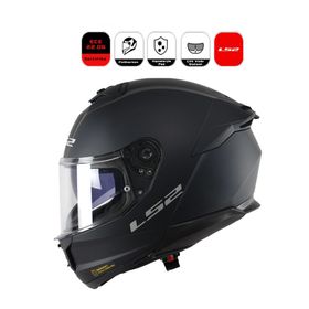 LS2 FF808 Matt Black Stream II Motor Kaskı